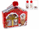 Confezione regalo a casetta natalizia con 3 prodotti corpo