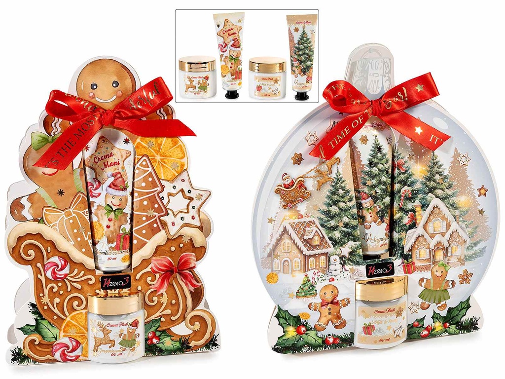 Confezione regalo natalizia con crema mani 30ml e piedi 60ml